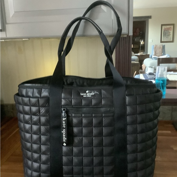 Kate Spade Camden Black Quilted Tote Bag XL - Picture 1 of 5